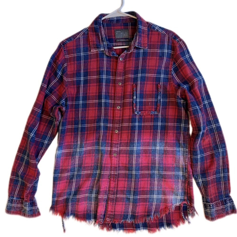 Zara Red and Blue flannel Shirt
